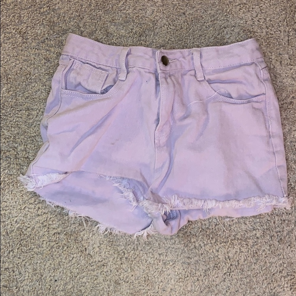 Lilac colored shorts